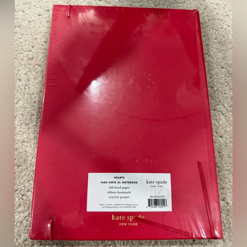 Kate Spade Heart Notebook / Red Notebook - Picture 4 of 4